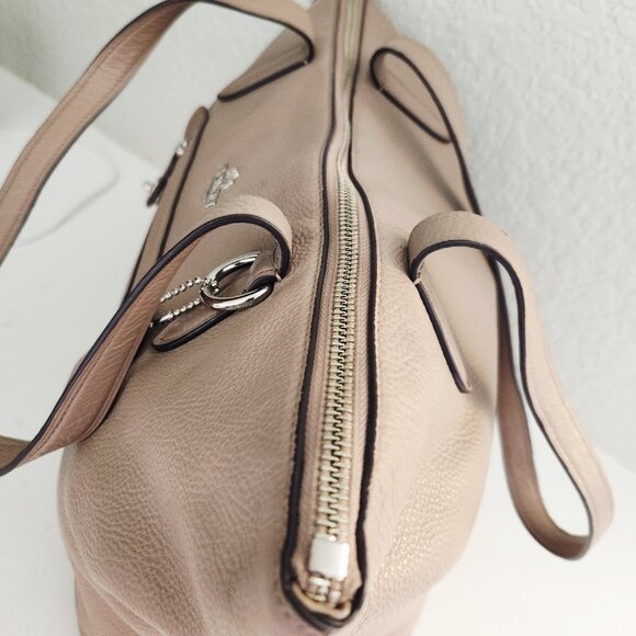 New Coach Taylor Tan Leather Shoulder Bag Purse - Picture 8 of 14